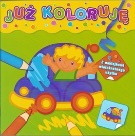 Już koloruję - zielona samochodzik