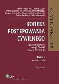 Kodeks postępowania cywilnego. Komentarz t.1