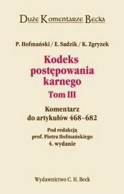 Kodeks postępowania karnego Tom III