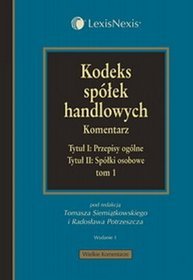 Kodeks spółek handlowych. Komentarz
