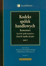 Kodeks spółek handlowych t.3