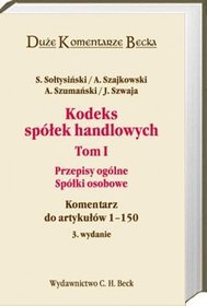 Kodeks spółek handlowych Tom I