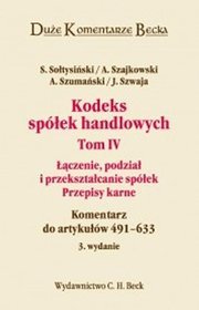 Kodeks spółek handlowych Tom IV