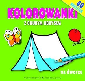 Kolorowanki z grubym obrysem. Na dworze