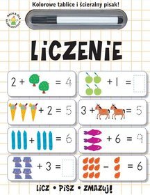 Kolorowe tablice i ścieralny pisak Liczenie