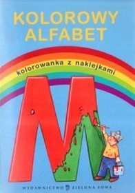 Kolorowy alfabet, cz. 3 - kolorowanka z naklejkami