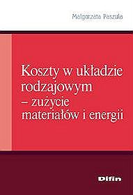 Koszty w układzie rodzajowym - zużycie materiałów i energii