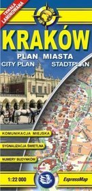 Kraków - laminowany plan miasta w skali 1: 22 000