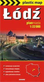 Łódź - foliowany plan miasta 1:22 000