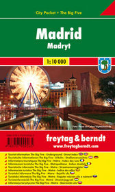 Madryt city pocket mapa 1:10 000 Freytag  Berndt