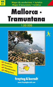 Majorka Tramuntana mapa 1:50 000 Freytag  Berndt