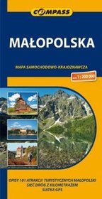 Małopolska 101 atrakcji turystycznych mapa samochodowo-krajoznawcza