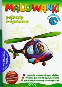 Malowanki 3 Pojazdy wojskowe + pisak
