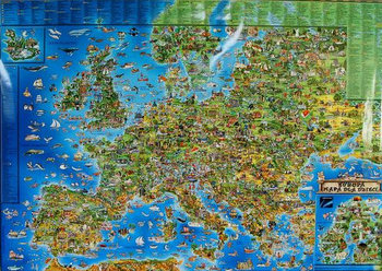 Mapa świata dla dzieci ( polska wersja językowa)
