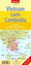 Mapa Wietnam, Laos, Kambodża 1:1:500 000 Nelles