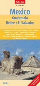 Mexico - Guatemala, Belize, El Salvador (skala 1:2 500 000)