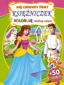 Mój cudowny świat księżniczek. Koloruje według wzoru (zielona)