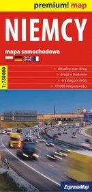 Niemcy 1:750 000 - mapa samochodowa