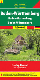 Niemcy część 3 Badenia-Wirtembergia mapa 1:200 000 Freytag  Berndt