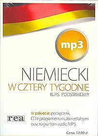 Niemiecki w cztery tygodnie - okładka biała. Kurs podstawowy (podręcznik, CD z programem multimedialnym oraz nagraniem audio MP3)