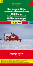 Norwegia cz.2 - centralna TRONDHEIM mapa 1:250 000 Freytag  Berndt