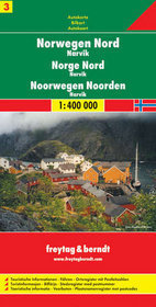 Norwegia cz.3 - północna Narvik mapa 1:400 000 Freytag  Berndt