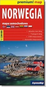 Norwegia - mapa samochodowa 1:1 200 000