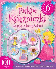 Piękne księżniczki. Ksiażka z łamigłówkami. 6 naklejek 3D