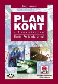 Plan kont z komentarzem handel, produkcja, usługi z suplementem elektronicznym