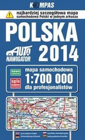 Polska 2014. Mapa samochodowa dla profesjonalistów 1:700 000