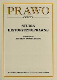 Prawo CCXCIV. Studia historycznoprawne