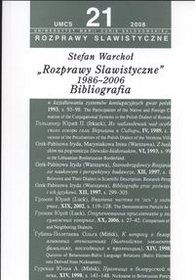 Rozprawy slawistyczne - tom 21 1986-06 Bibliografia