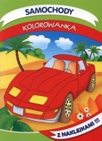 Samochody. Kolorowanka z naklejkami