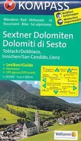 Sesto Dolomity Toblach Innichen mapa 1: 50 000