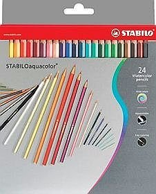 STABILO - Aquacolor, kredki akwarelowe, zestaw 24 szt. W pudełku kartonowym