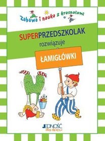 Superprzedszkolak rozwiązuje łamigłówki z kredkami