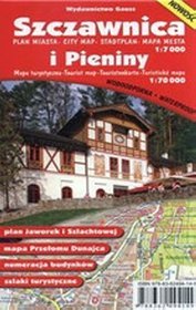 Szczawnica - plan miasta (skala 1:7000) i Pieniny - mapa turystyczna (skala 1:70 000) mapa wodoodporna