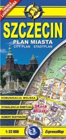 Szczecin - laminowany plan miasta w skali 1: 22 000