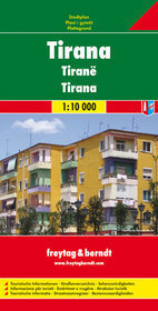 Tirana mapa 1:10 000 Freytag  Berndt