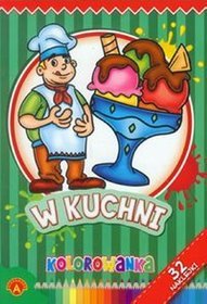 W kuchni. Kolorowanka