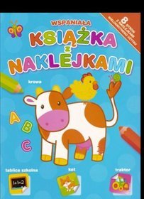 Wspaniała książka z naklejkami niebieska