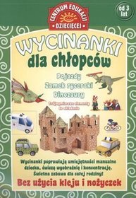 Wycinanki dla chłopców Pojazdy, zamek rycerski, dinozaury