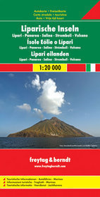 Wyspy Liparyjskie Lipari Panarea Salina Stromboli Vulcano Włochy Pd mapa 1:20 000-1:600 000 Freytag  Berndt