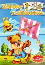 Zabawy z alfabetem. Edukacyjna książeczka z naklejkami (60 naklejek)