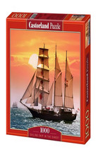 1000x PUZZLE STATEK O ZACHODZIE SŁOŃCA WIEK 12+