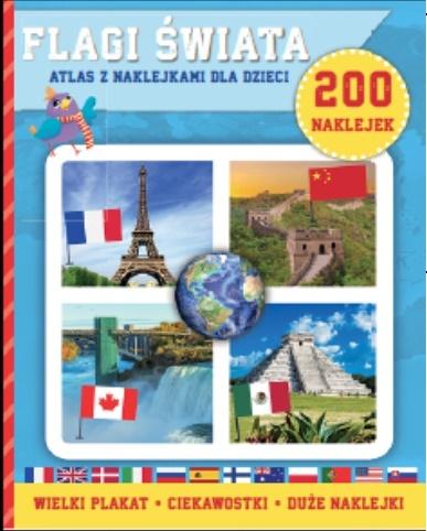 200 naklejek. Flagi świata