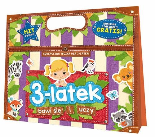 3-latek bawi się i uczy Edukacyjna teczka dla trzylatka