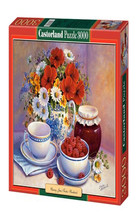 3000x PUZZLE KWIATY I NIEBIESKA ZASTAWA WIEK 14+