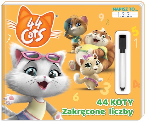 44 cats. Napisz to… 1,2,3... 44 koty Zakręcone liczby.