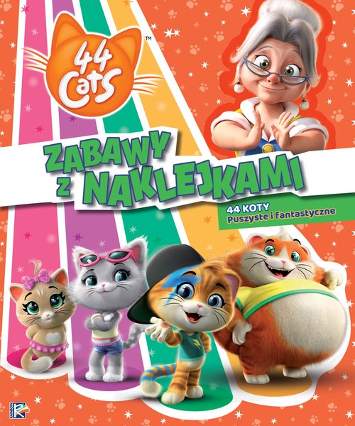 44 cats Zabawy z naklejkami 44 koty Puszyste i fantastyczne